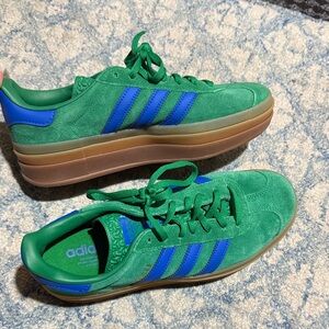 Adidas gazelle Green and Blue Sneakers